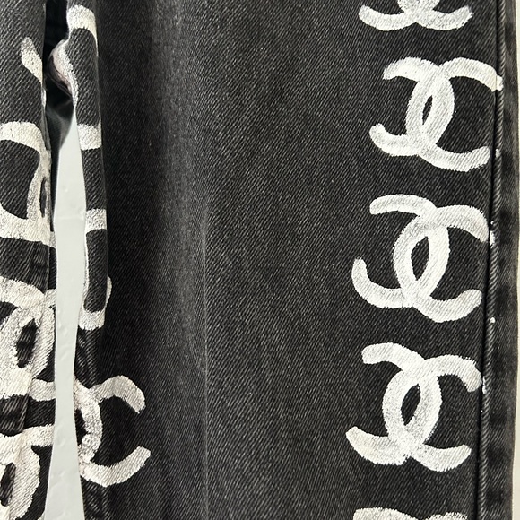 Black hand pained jeans - Picture 9 of 13